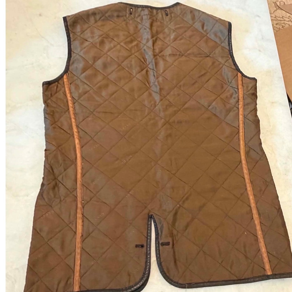 Gucci Brown Quilted Wool Blend Liner Vest Made in Italy Size 52 IT Mens